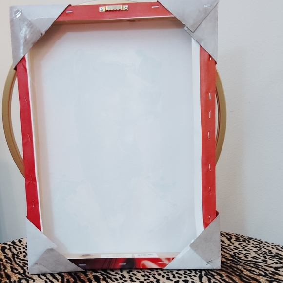 Stylish Dog Canvas Art in Red Jacket 12x16 - Picture 2 of 2